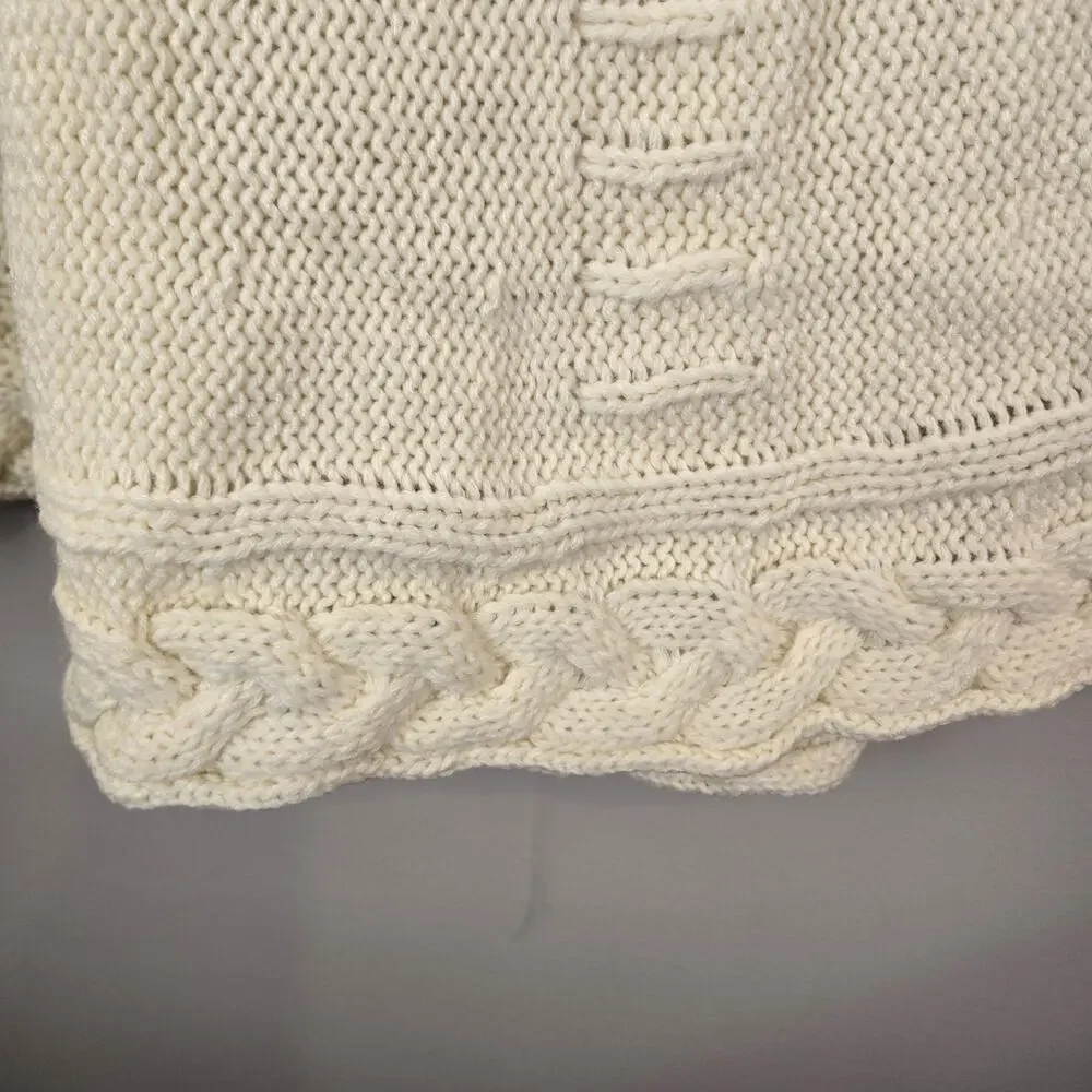 Tree Skirt Cream Cable Knit 100% Acrylic Fiber 25